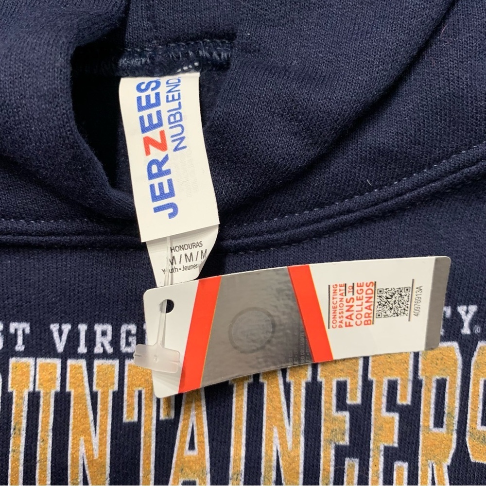 West Virginia university mountaineers football hoodie NWT - Picture 5 of 5